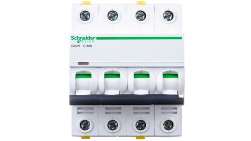 Wyłącznik nadprądowy 4P C 32A 6kA AC iC60N-C32-4 A9F04432