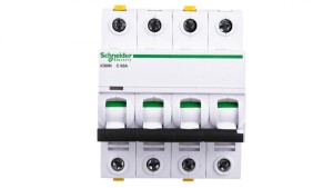 Wyłącznik nadprądowy 4P C 63A 6kA AC iC60N-C63-4 Acti9 A9F04463