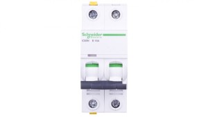 Wyłącznik nadprądowy 2P B 16A 6kA AC iC60N-B16-2 Acti9 A9F03216