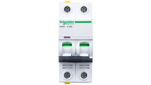 Wyłącznik nadprądowy 2P C 20A 10kA AC iC60H-C20-2 A9F07220