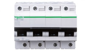 Wyłącznik nadprądowy 4P C 125A 10kA AC C120N Acti9 A9N18376