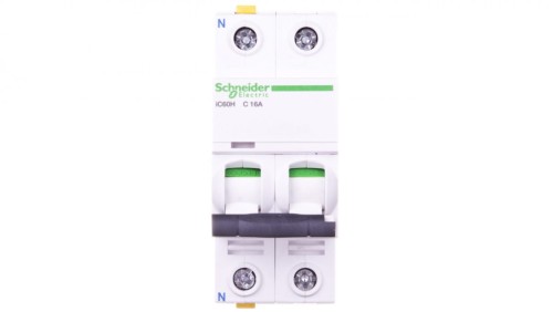 Wyłącznik nadprądowy 1P+N C 16A 10kA AC iC60H-C16-1N A9F07616