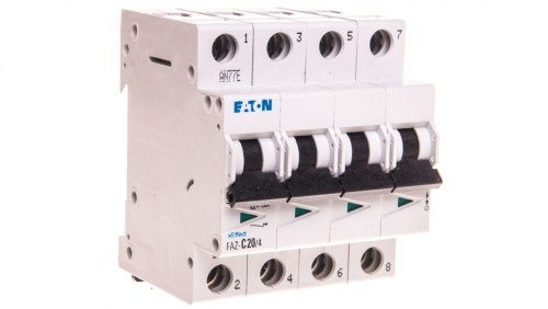Wyłącznik nadprądowy 4P C 20A 15kA AC FAZ C20/4 279062