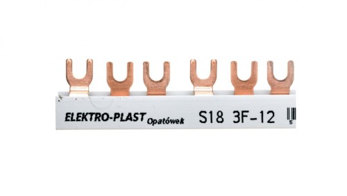 Szyna łączeniowa 3P 63A 12mm2 widełkowa (18mod.) 3F S18 3F-10 45.388