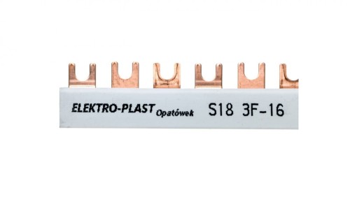 Szyna łączeniowa 3P 80A 16mm2 widełkowa (18mod.) 3F S18 3F-10 45.318