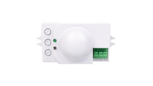 Czujnik ruchu ROLF JQ-L MW 1200W IP20 podtynkowy zasięg do 8m 360 2–2000 lx biały 08820