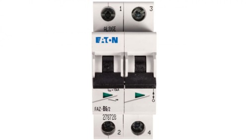 Wyłącznik nadprądowy 2P B 6A 15kA AC FAZ B6/2 278728
