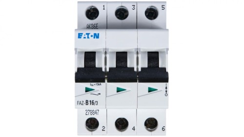 Wyłącznik nadprądowy 3P B 16A 15kA AC FAZ B16/3 278847