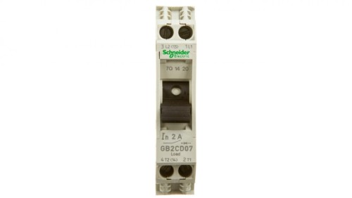 Wyłącznik termo-magnetyczny 1+N 2A AC GB2CD07