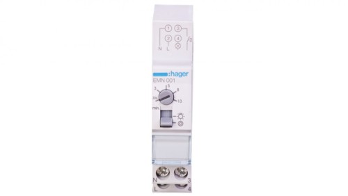 Wyłącznik schodowy czasowy 1Z 10A 230V AC 30sek-10min 2300W EMN001