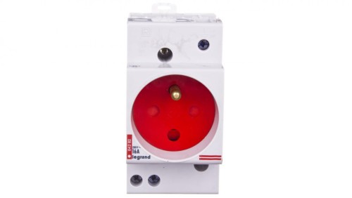 Gniazdo modułowe 2P+Z 10/16A z osłoną na szynę G382 004282