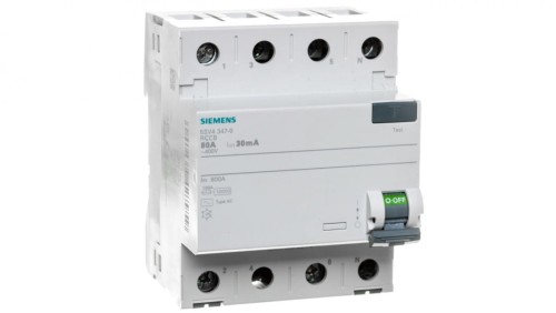 Wyłącznik różnicowoprądowy 4P 80A 0,03A Typ AC 30mA 400V SENTRON 5SV4347-0