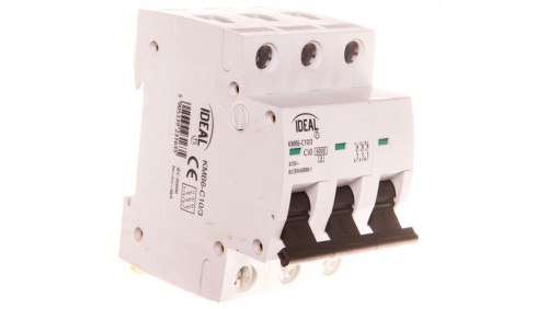 Wyłącznik nadprądowy 3P C 10A 6kA AC KMB6-C10/3 VDE 23163