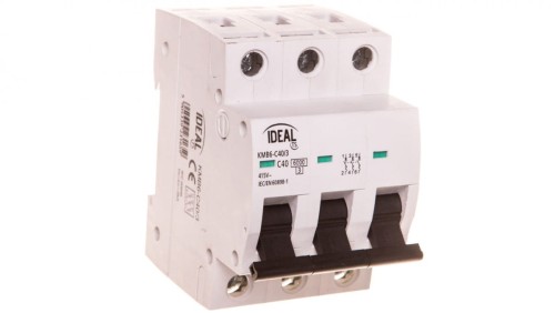 Wyłącznik nadprądowy 3P C 40A 6kA AC KMB6-C40/3 VDE 23165