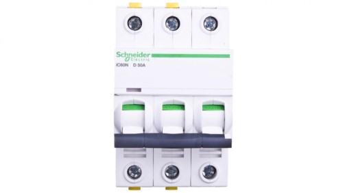 Wyłącznik nadprądowy 3P D 50A 6kA AC iC60N-D50-3 A9F05350
