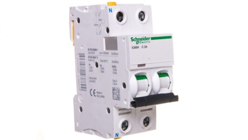 Wyłącznik nadprądowy 1P+N C 2A 10kA AC iC60H-C2-1N A9F07602