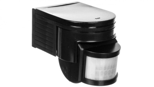 Czujnik ruchu Kanlux SLICK JQ-L-B PIR 1200W IP44 nadbudowywany zasięg do 12m 160st./20st. 3–2000 lx czarny 08391