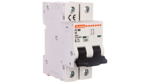 Wyłącznik nadprądowy 2P C 2A 10kA P1MB2PC02