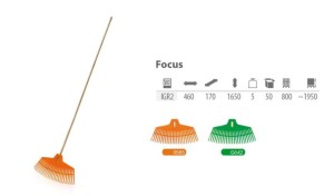 PP.GRABIE DO LIŚCI PLASTIK FOCUS POMARAŃCZOWE