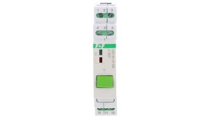 Przekaźnik bistabilny z przyciskiem do sterowania ręcznego na szynę DIN z przekaźnikiem inrush 160A/20ms BIS-411B-LED