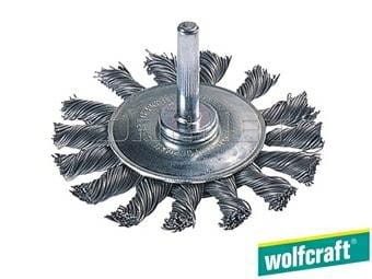 WOLFCRAFT SZCZOTKA TARCZOWA 70mm   DRUT SPLATANY, TRZPIEŃ