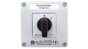 Łącznik krzywkowy 0-1 2P 16A w obudowie SK16-1.828OB11