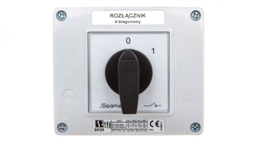 Łącznik krzywkowy 0-1 25A 4P w obudowie SK25-2.8210OB13