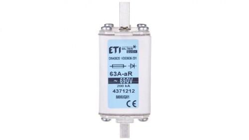 Wkładka bezpiecznikowa NH00 63A aR 690V 004371212