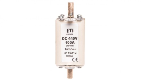 Wkładka bezpiecznikowa NH00 100A 440V DC 004110212