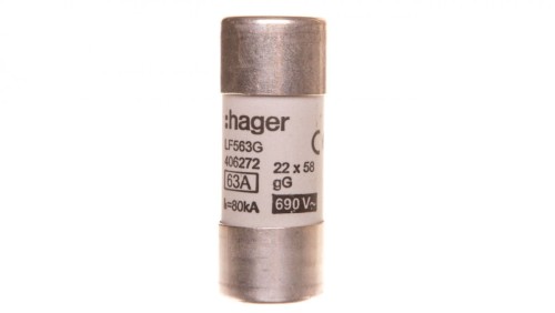Bezpiecznik cylindryczny BiWtz 22x58 gG 63A LF563G