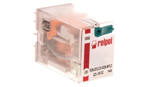 Przekaźnik przemysłowy miniaturowy 2P 24V DC IP40 AgNi R2N-2012-23-1024-WTLD 860399