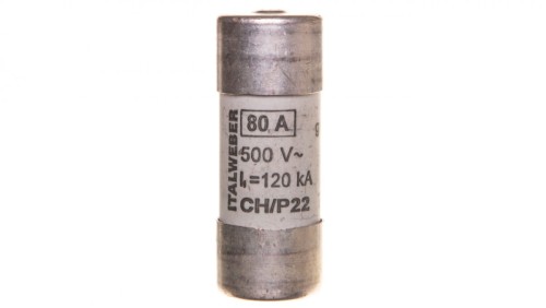 Wkładka bezpiecznikowa cylindryczna 22x58mm 80A gG 500V CH22/P /z wybijakiem/ 006711013