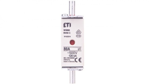 Wkładka bezpiecznikowa NH000 80A gG 500V 004181213