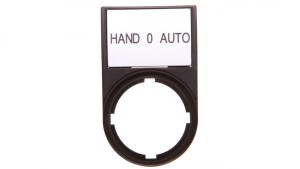 Tabliczka opisowa HAND-0-AUTO 50x30mm czarna 22mm prostokątna M22S-ST-D12 216493