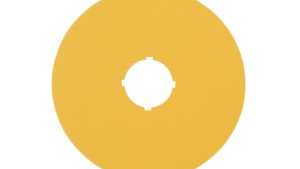Tabliczka opisowa żółta okrągła fi90 bez nadruku M22-XAK 216464