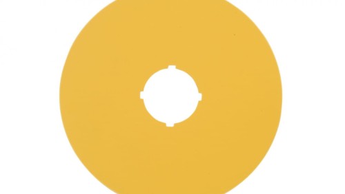 Tabliczka opisowa żółta okrągła fi90 bez nadruku M22-XAK 216464