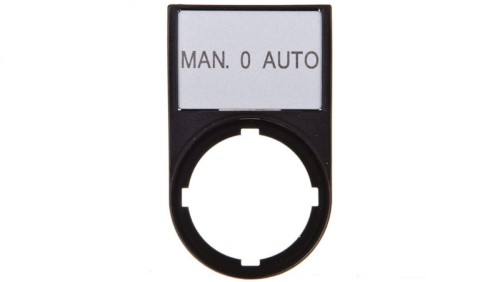 Tabliczka opisowa MAN-0-AUTO 50x30mm czarna 22mm prostokątna M22S-ST-GB12 216501