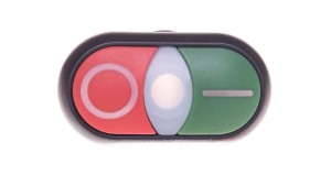 Napęd przycisku podwójny zielony/czerwony /O-I/ z podświetleniem z samopowrotem M22S-DDL-GR-X1/X0 216701