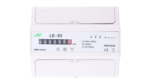 Licznik energii elektrycznej 3-fazowy 100A 230/400V z wyświetlaczem bębenkowym LE-03