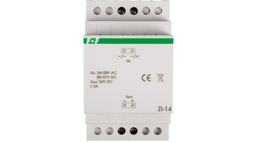 Stabilizator impulsowy we 24-28VAC wy 24VDC 72W 3A ZI-14