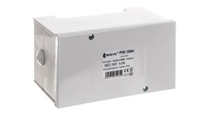 Transformator 1-fazowy bezpieczeństwa PVS 120/A 230/ 24V 5,0A, w obudowie, IP54, Ta 40, 16024-9995