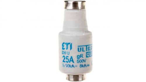 Wkładka bezpiecznikowa 25A DII gR 500V DIIUQ25A E27 004322007