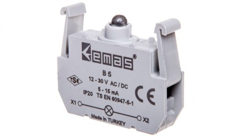 Element podświetlający do przycisków serii B, 12-30V AC/DC, bezbarwny T0-B5