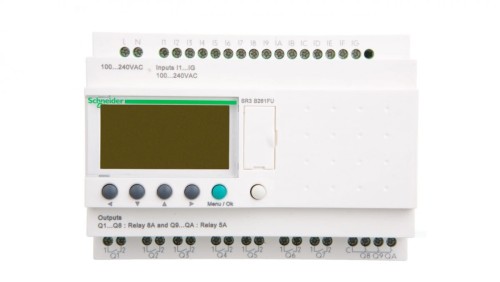 Sterownik programowalny 16 wejść 10 wyjść 100-240V AC RTC/LCD Zelio SR3B261FU