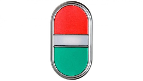 Przycisk sterowniczy 22mm podwójny czerwono/ zielony podświetlany z samopowrotem bez adaptera LPCBL7113