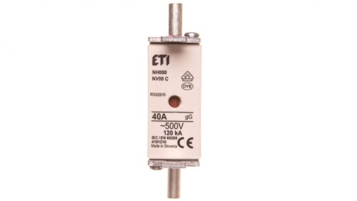 Wkładka bezpiecznikowa NH000 40A gG 500V 004181210