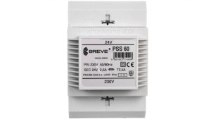 Transformator 1-fazowy modułowy bezpieczeństwa PSS 60 230/ 24V 2,5A, na szynę DIN, IP30, Ta 40, 16024-9938
