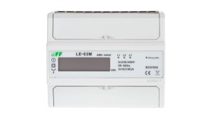 Licznik energii elektrycznej 3-fazowy 80A jednotaryfowy 230/400V z wyświetlaczem LCD LE-03M