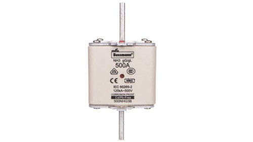 Wkładka bezpiecznikowa NH3 500A gL/gG 500V 500NHG3B