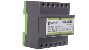 Transformator 1-fazowy modułowy bezpieczeństwa PSS 80N 230/ 12V 6,6A, na szynę DIN, IP20, Ta 40, 16012-9906